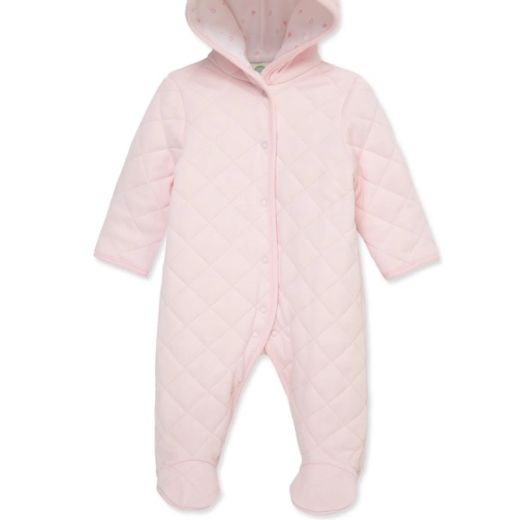 Little Me Pink Quilted Pram Footie - Picture 1 of 8